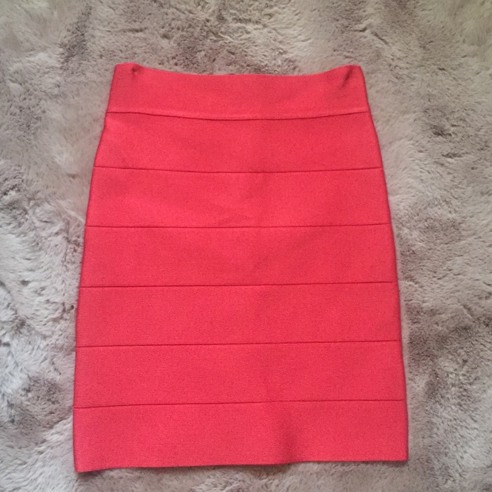 Red bodycon skirt